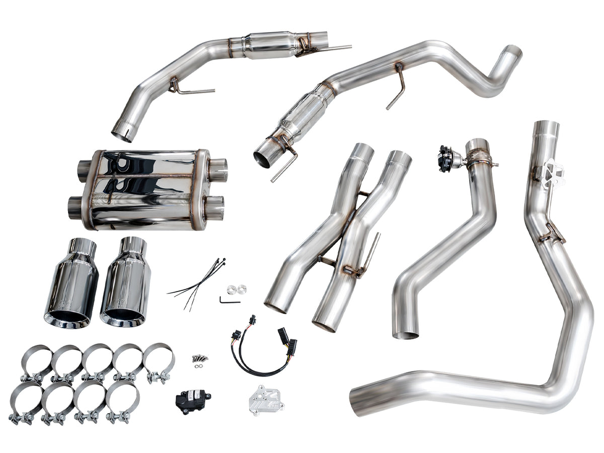 AWE SwitchPath™ Exhaust for Gen 3 Raptor - Chrome Silver Tips