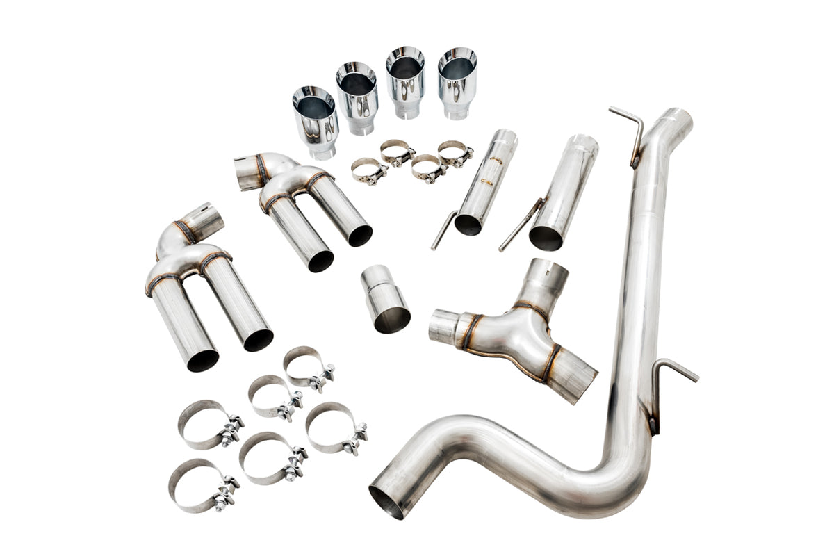 AWE Track Edition Exhaust for Audi 8V S3 - 4" Chrome Silver Tips