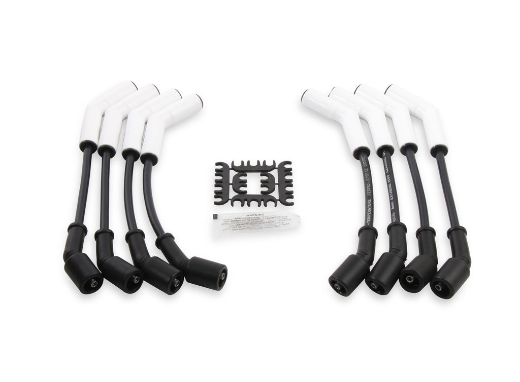 Spark Plug Wire Set - Extreme 9000 Ceramic Boot - LS Terminals LS3/LS4/LS7 - This custom fit extreme heat ceramic boot ferro-spiral core spark plug wire set fits GM gen 4 LS3/LS4/LS7 engines.