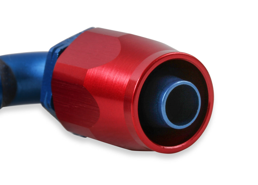 Earls 90 Degree Auto-Fit Hose End AN -6 - Red/Blue