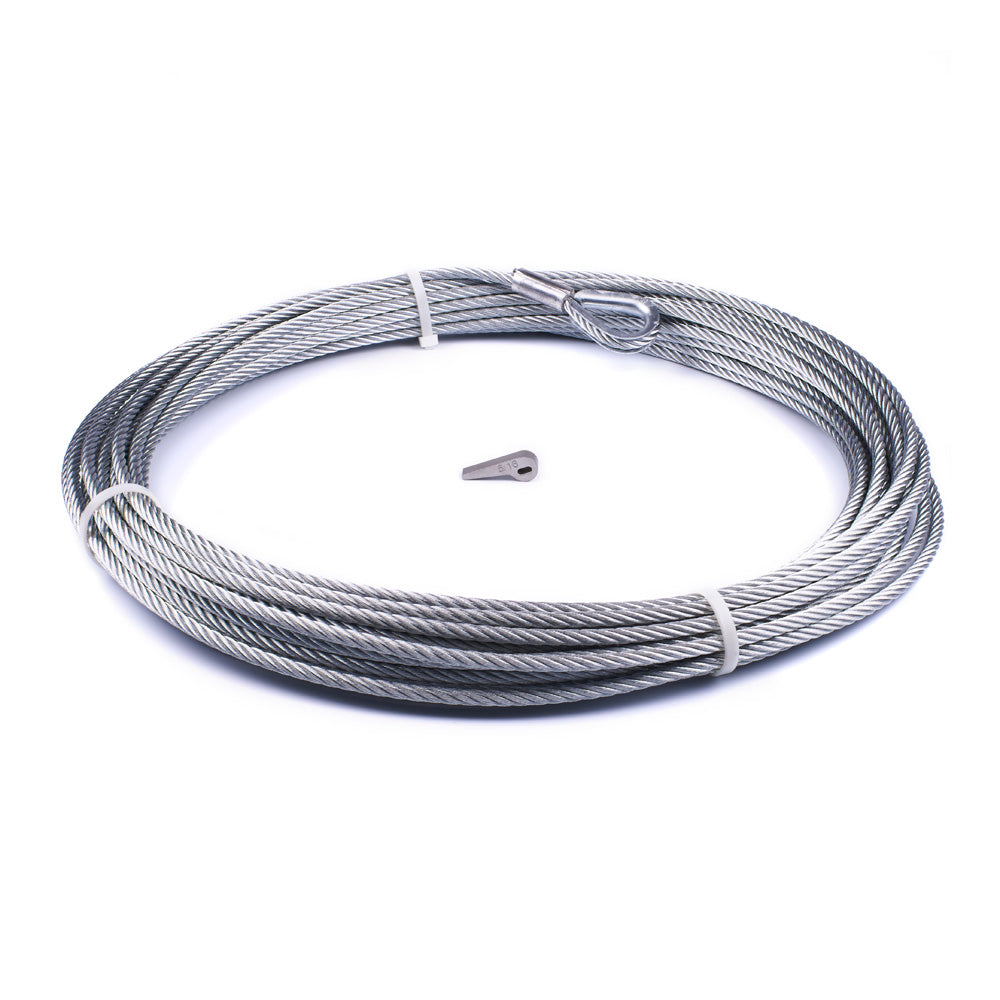 Replacement Steel Winch Rope - 5/16 in x 100 ft, Galvanized, for ZEON 8
