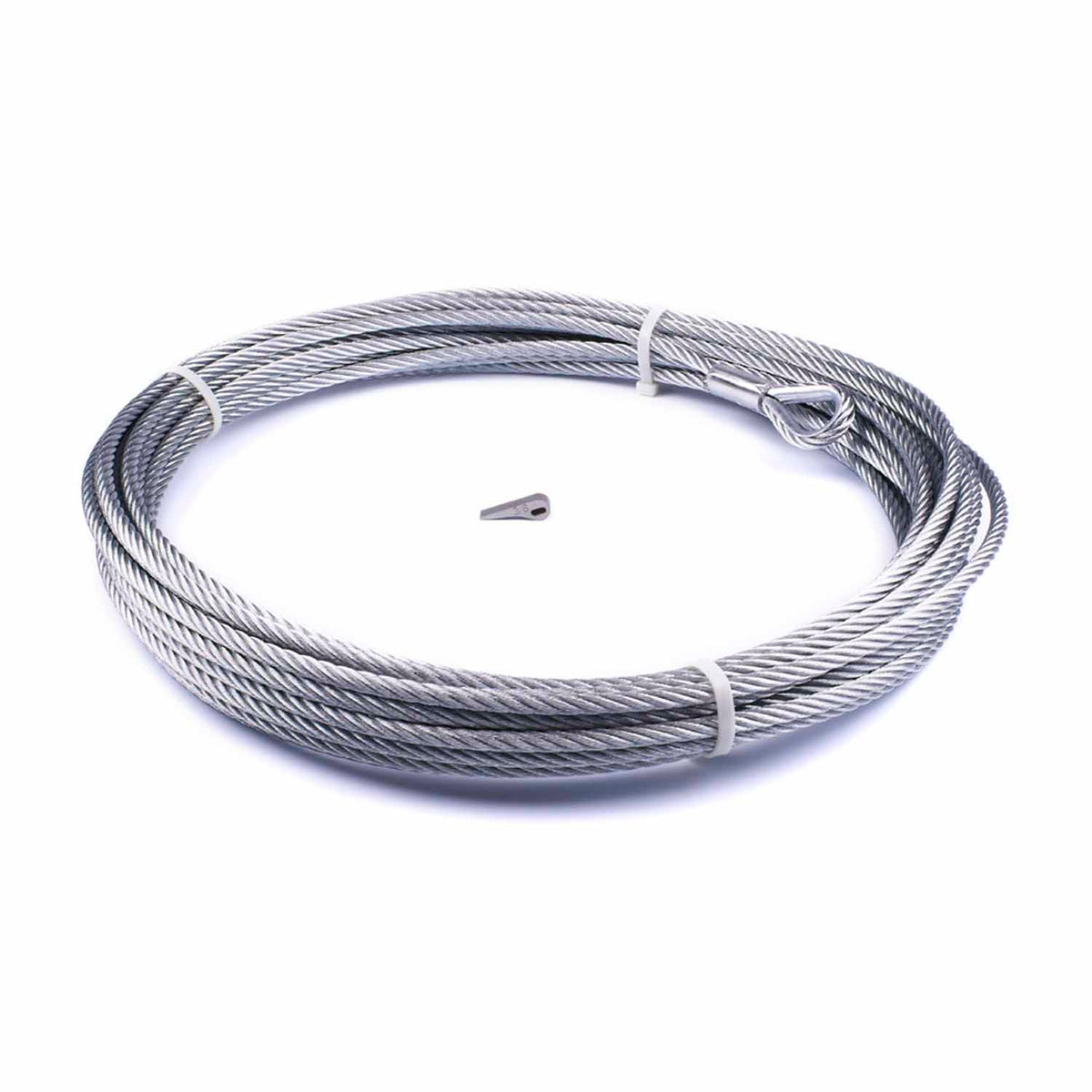 Replacement Steel Winch Rope - 3/8 in x 80 ft, Galvanized - for VR10 and VR 12