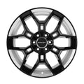 20 x 9 | 6x5.31" / 6x135 | 5.44" BS | 12 MM Offset; Verify all wheel fitment specs to your specific application before ordering.