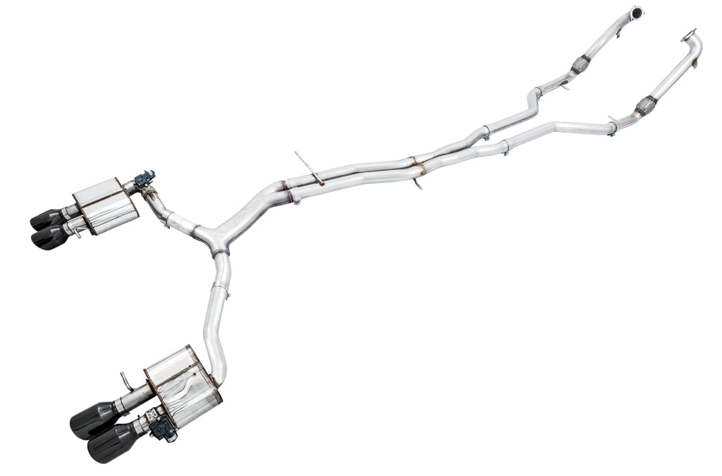 AWE SwitchPath™ Exhaust for Audi B9 S5 Sportback - 4" Diamond Black Tips
