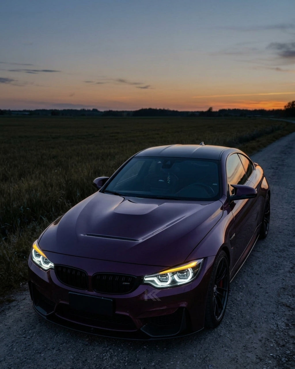 BMW 3 Series F30 LED Headlight Assembly with Triple-Color DRL (Amber / White / Yellow) & High / Low Beam 2012 - 2018