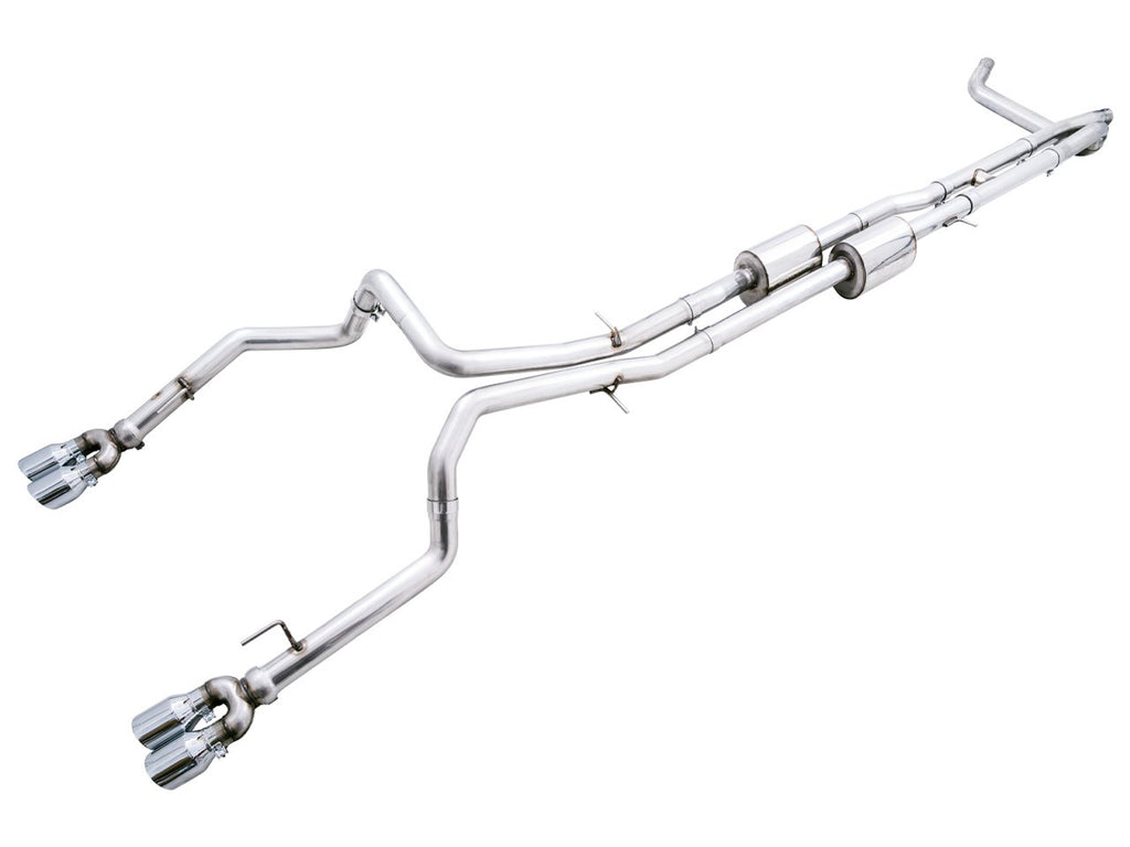 AWE 0FG Catback Exhaust for Silverado ZR2/Sierra AT4X - 4" Chrome Silver Tips