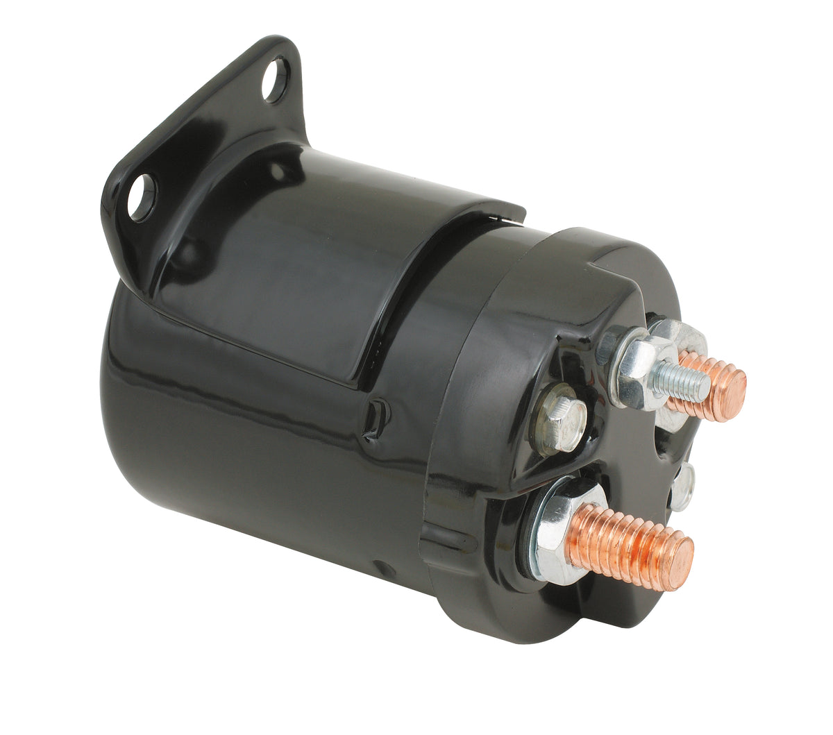 Starter Solenoid - Single Black - 's famous starter solenoids for most 4 speed and 5 speed applications, now available with a durable black finish.