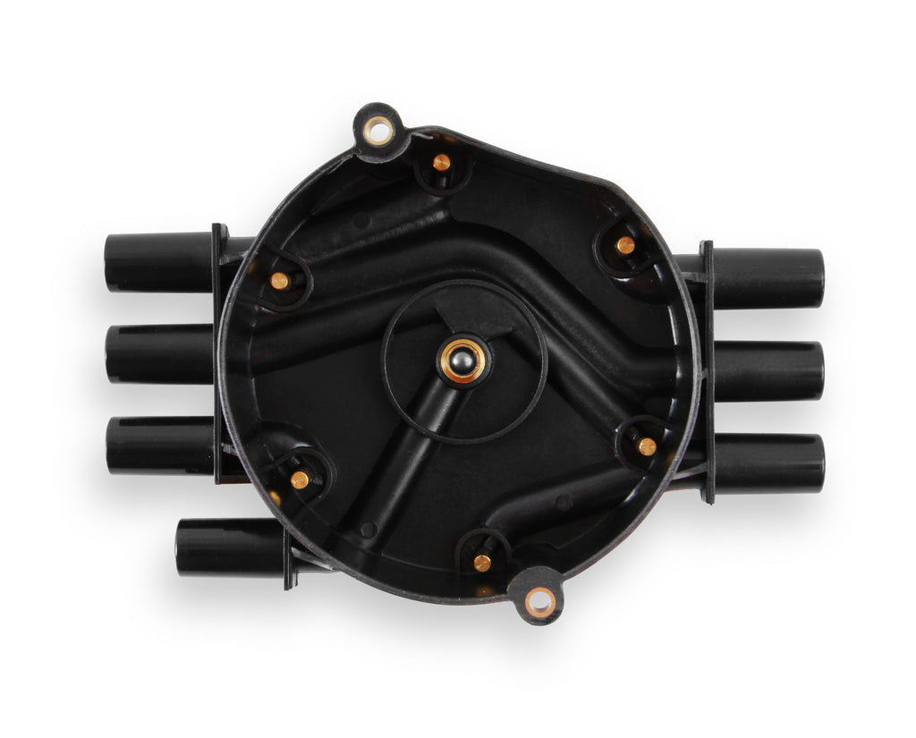 Distributor Cap - Chevy / GMC Vortec - V6 - Socket Style - Crab - Black - 120142 distributor cap is a crab style black cap that fits Chevy / GMC VORTEC V6.