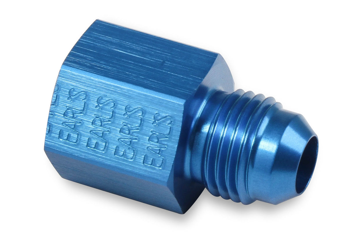 Blue Anodized Lightweight Aluminum Construction. Typical Application Fuel Injection Female O-Ring Seal.