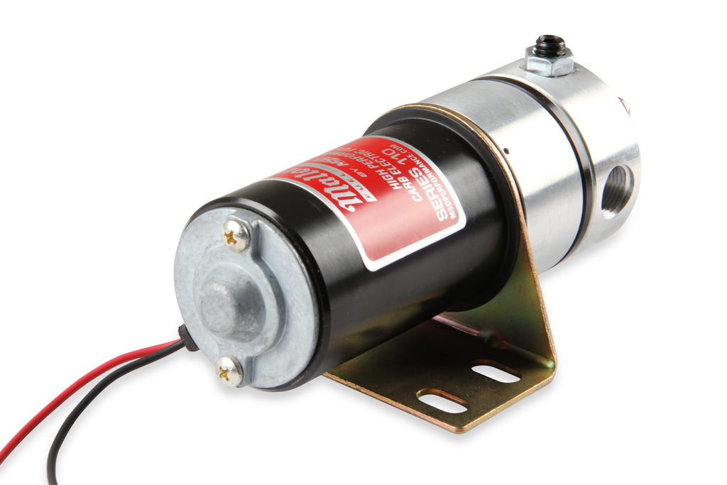 High Performance Fuel Pump delivers 110 plus GPH free flow @ 12.5 volts.  Hardware is supplied.