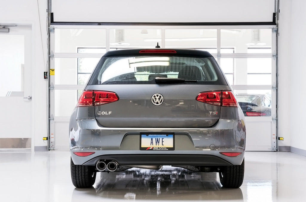 AWE Touring Edition Exhaust for VW MK7 Golf 1.8T - Chrome Silver Tips (90mm)