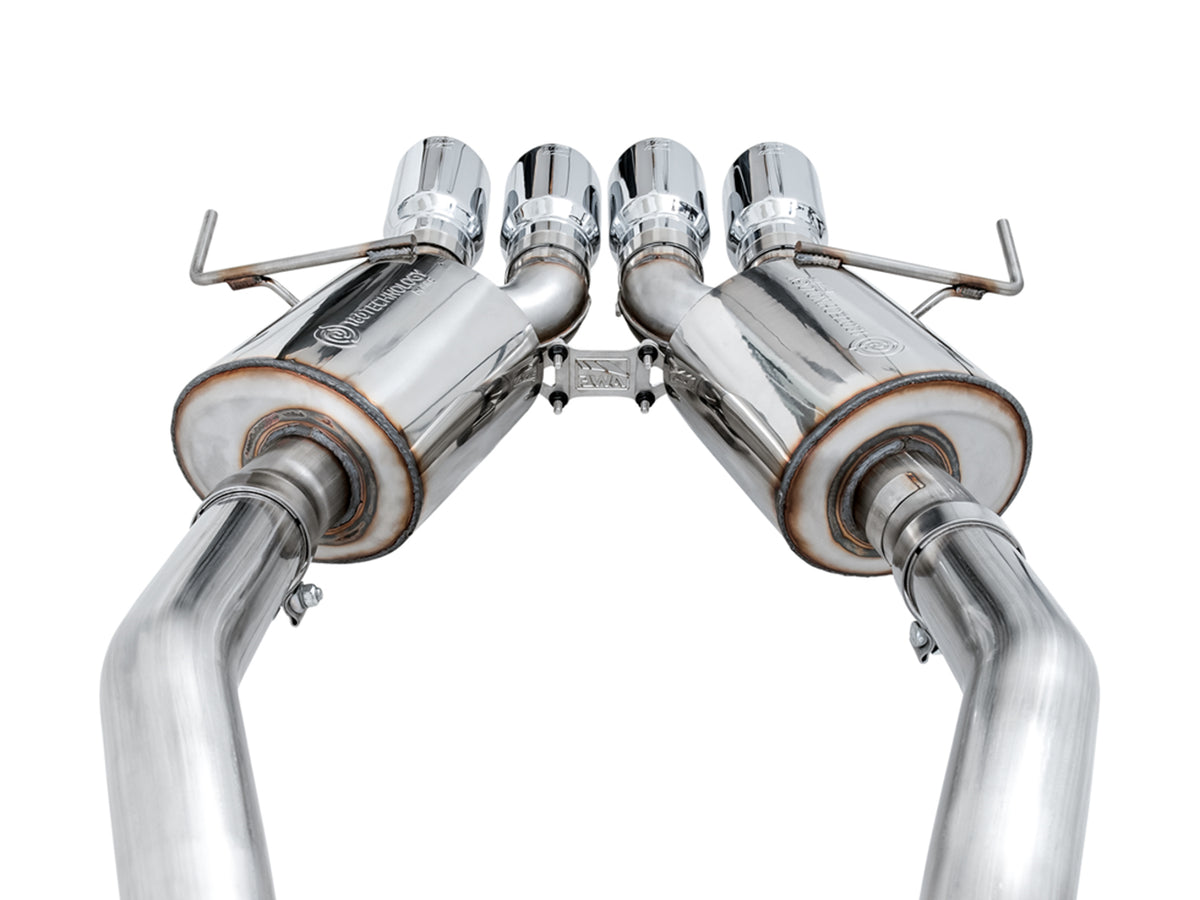 AWE Touring Edition Axleback Exhaust for C7 Corvette - 4.5" Chrome Silver Tips