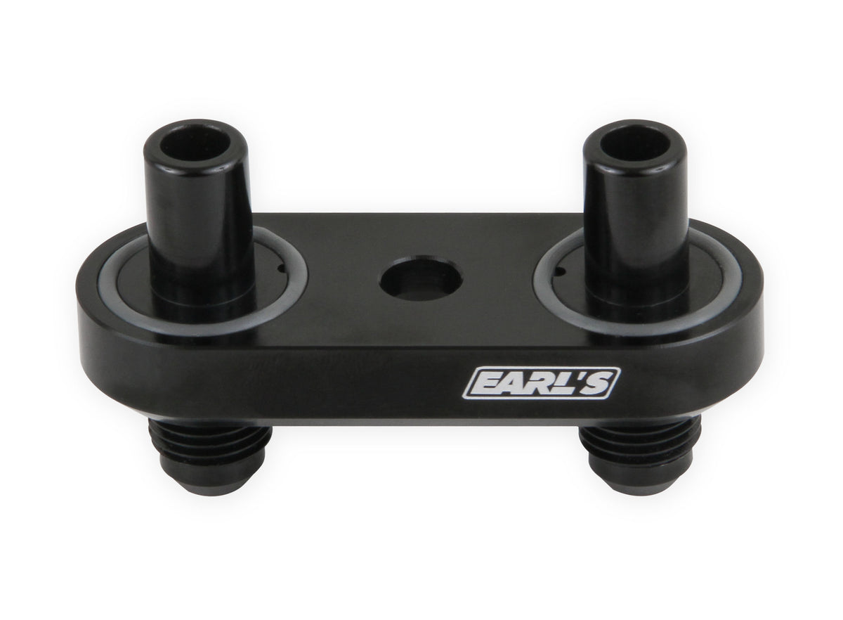 Fits GM 6L80E, 6L90E, and 8L90E Transmissions, -6 AN Male Flares, Black Anodized Finish