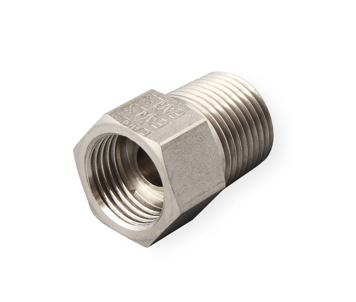 Hardline Adapter - Stainless Steel - 3/8" NPT Male to 5/8"-18 Inverted Flare Female