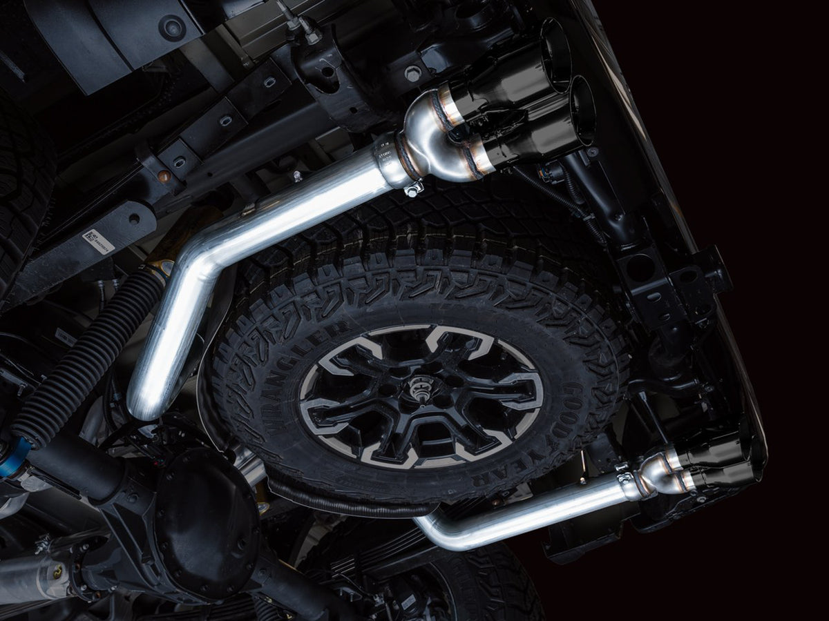 AWE 0FG Catback Exhaust for Silverado ZR2/Sierra AT4X - 4" Diamond Black Tips
