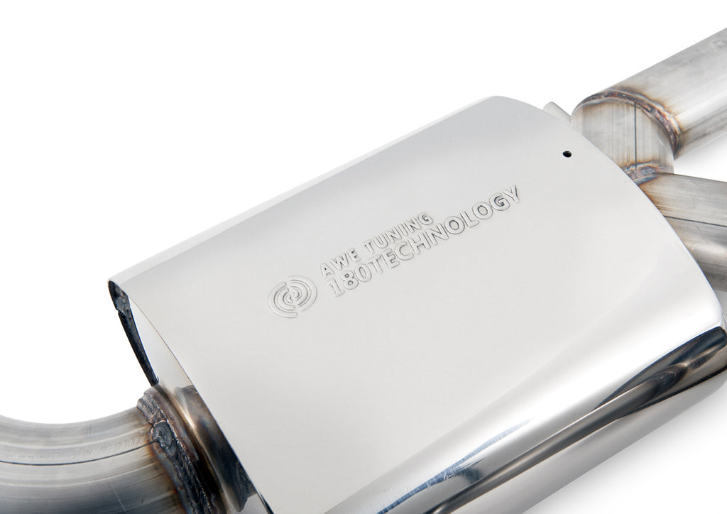 AWE Touring Edition Exhaust for Audi C7.5 A6 3.0T - Quad Outlet, Diamond Black Tips