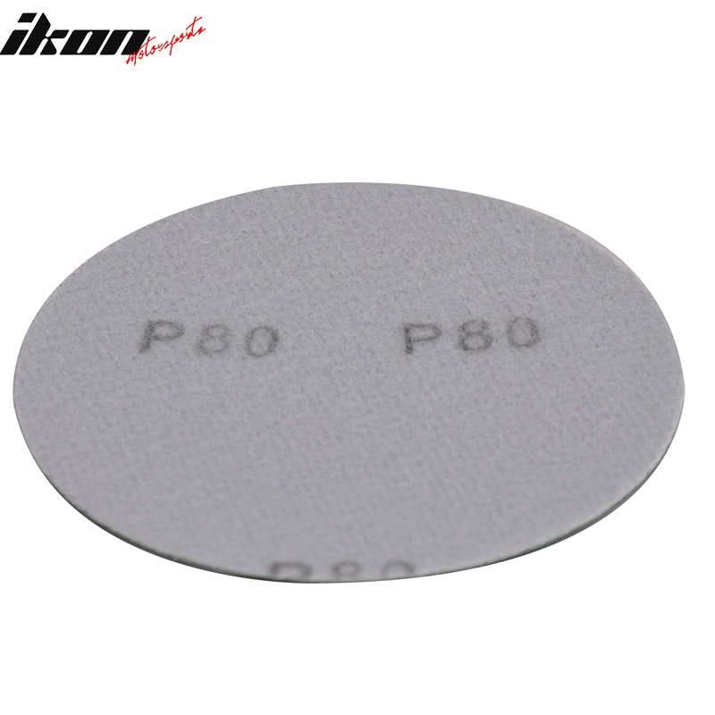 10PCS Wet Dry 5in No Hole Sand Paper Disc 80 Grit Repair Sandpaper