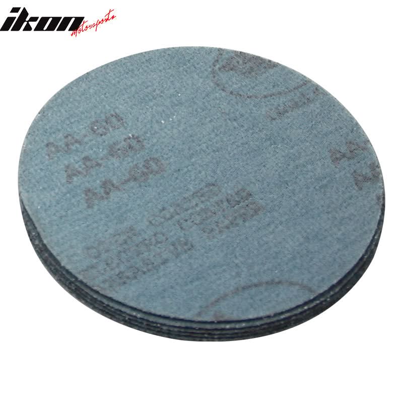 50PC 5in 127mm 60 Grit Auto Sanding Disc Sandpaper Sheets Sand Paper