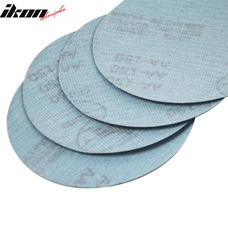 50PC 5in 127mm 150 Grit Auto Sanding Disc Sandpaper Sheets Sand Paper