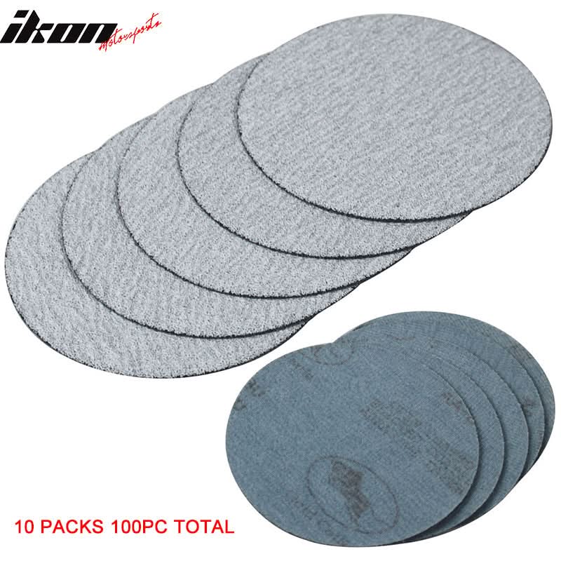 100PC 5in 127mm 100 Grit Auto Sanding Disc Sandpaper Sheets Sand Paper