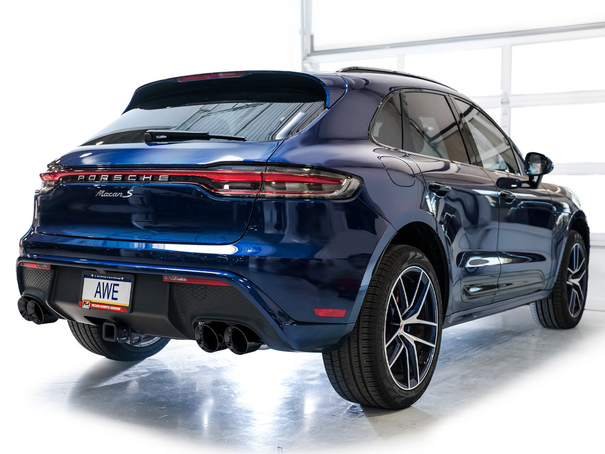 AWE Touring Edition Catback Exhaust for '22+ Porsche Macan 2.9TT - Diamond Black Tips