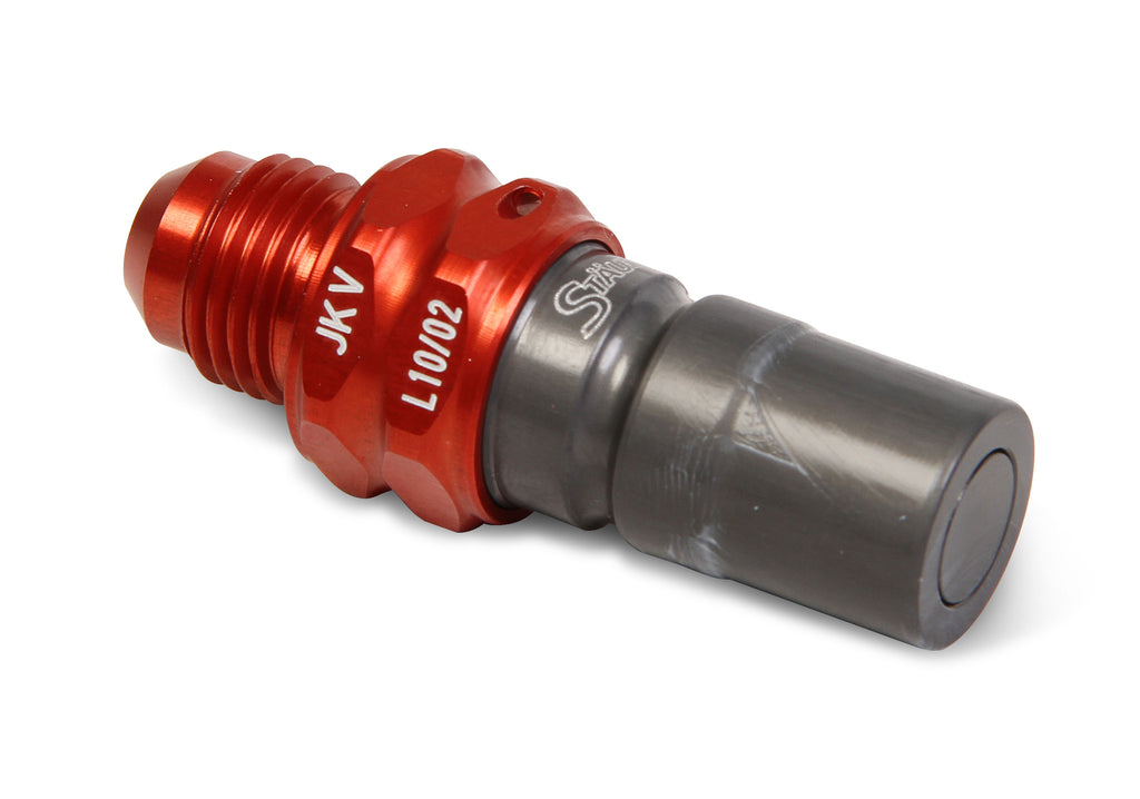 -6 AN Male Plug 9/16-18 JIC End Fitting; Kalrez-Viton Seals