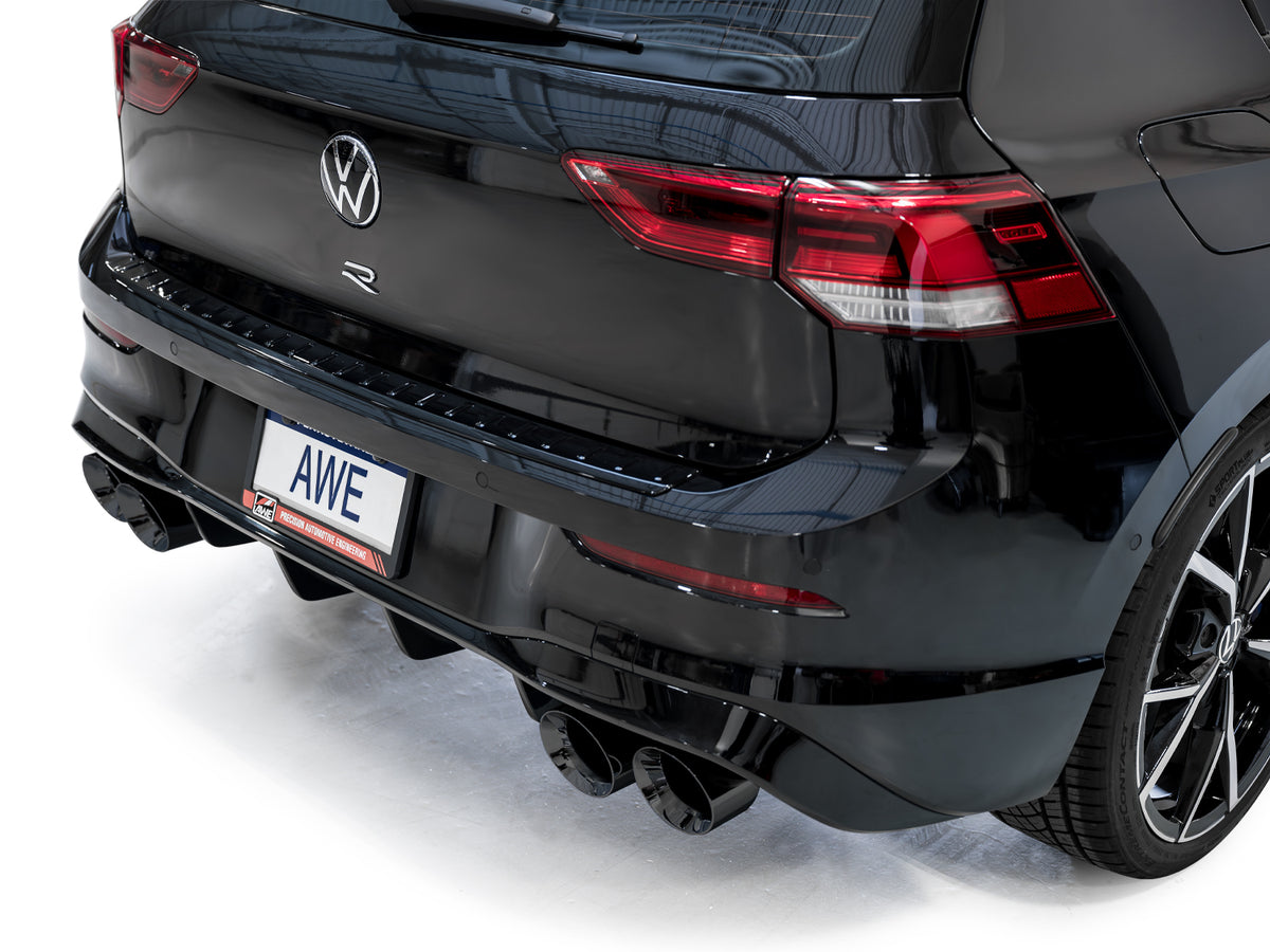 AWE Track Edition Exhaust for Volkswagen MK8 Golf R - Diamond Black Tips