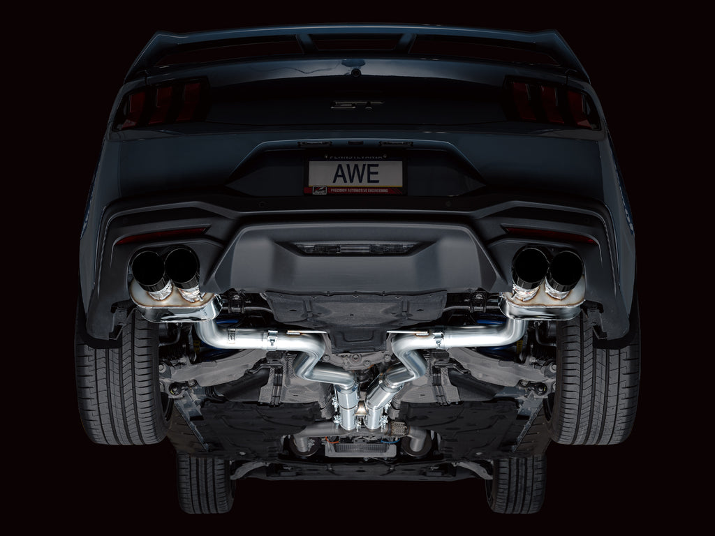 AWE SwitchPath™ Exhaust for S650 Ford Mustang GT Fastback - Quad Diamond Black Tips