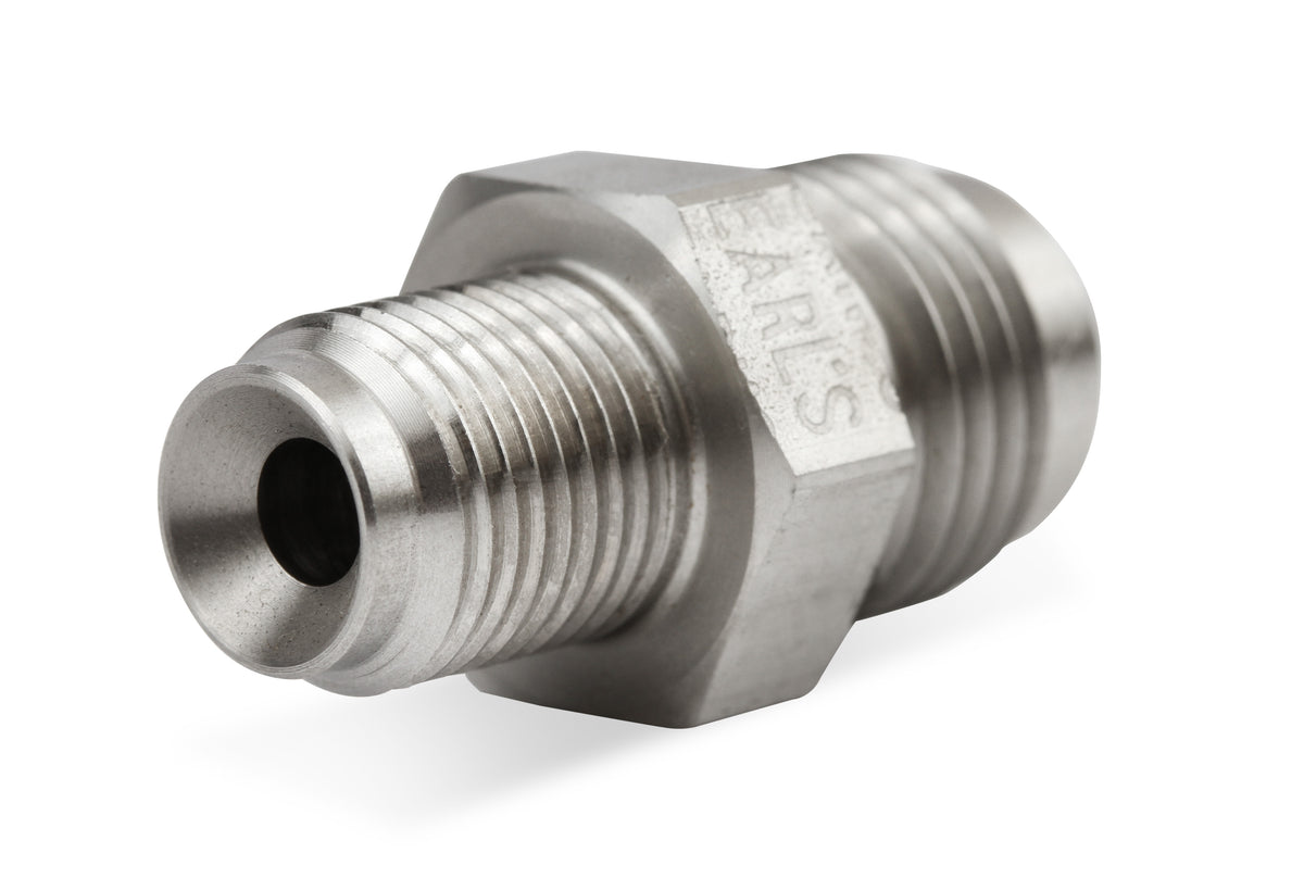 7/16"-24 Inverted Flare Male to -6 AN Male, Stainless Steel