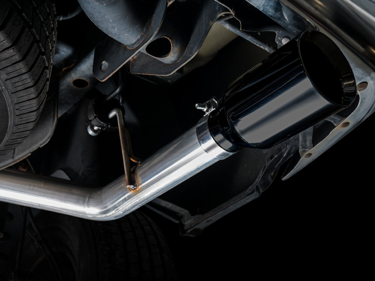 AWE 0FG Dual Rear Exit Catback for 4th Gen RAM 1500 5.7L (without bumper cutouts) - Diamond Black Tips