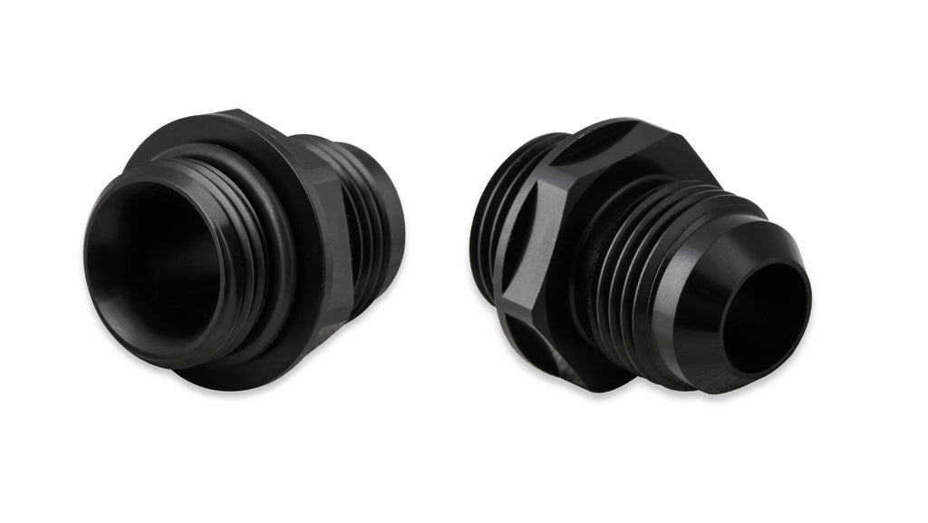 Oil Cooler Adapters -10 AN Male to -10 O-Ring Port - 2 Pieces - fits Earls UltraPro and Temp-A-Cure  Oil Coolers - Black