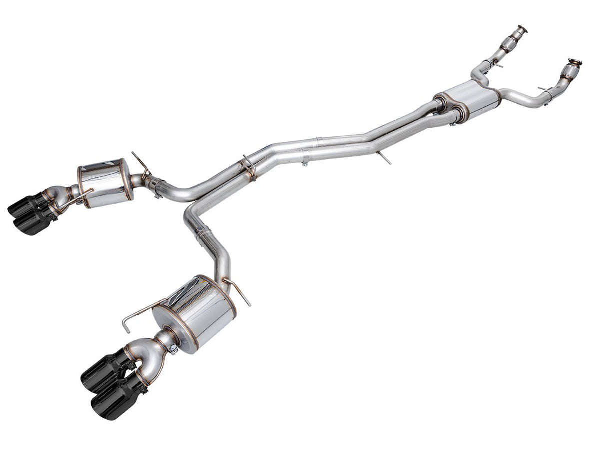 AWE Touring Edition Exhaust for Audi C8 S6/S7 - 4.5" Diamond Black Tips