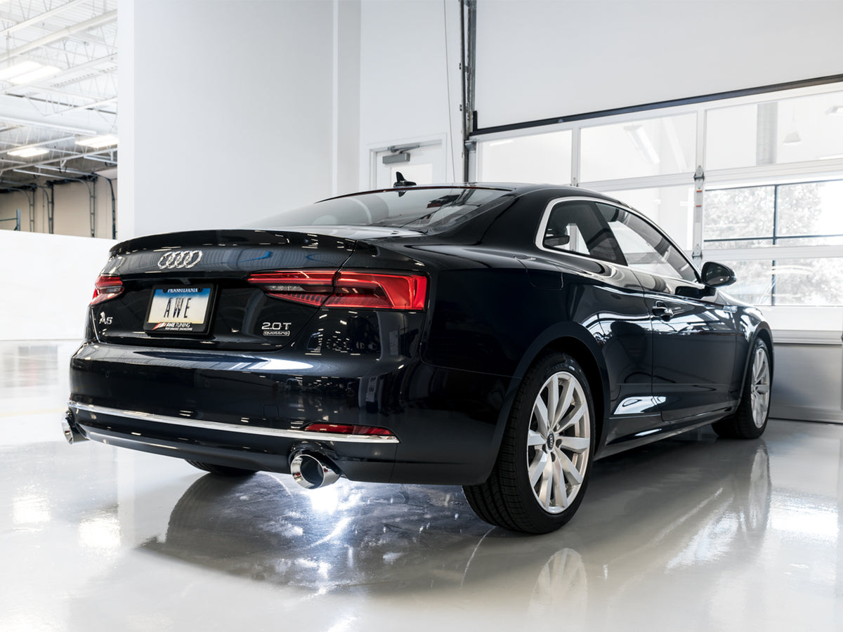 AWE Track Edition Exhaust for B9 A5 - 4" Chrome Silver Tips