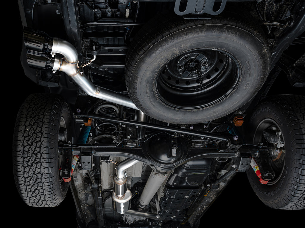AWE 0FG Exhaust for 4th Gen Toyota Tacoma - Dual Diamond Black Tips