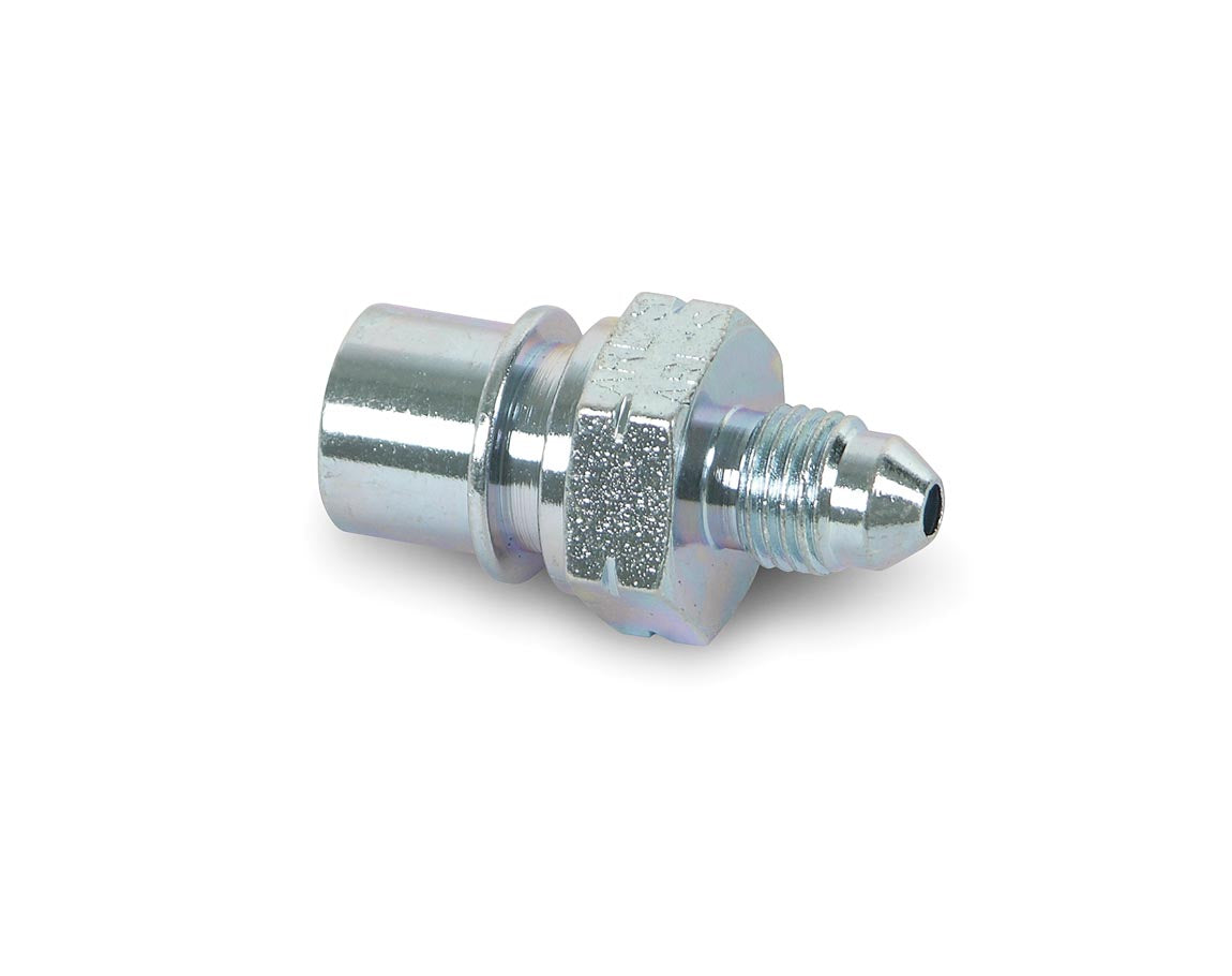 Tubing Adapter Thread Size -3AN To Bubble Flare Female 10mm x 1.0 1 Per Package Electroless Nickel Plated Steel