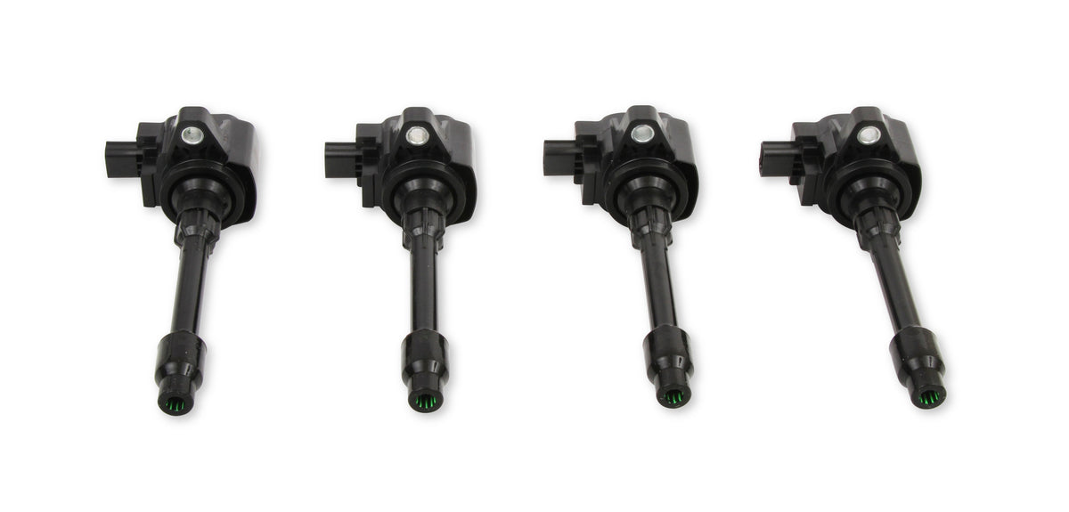 Ignition Coils - Honda 2.0L, 2.0L Turbo/ 1.5L 4-cylinder, Black, 4-Pack - Fits 2016 - 2020 Honda Civic 2.0L, 2.0L Turbo and 2015 - 2019 Honda Fit 1.5L, 4-cylinder engines.
