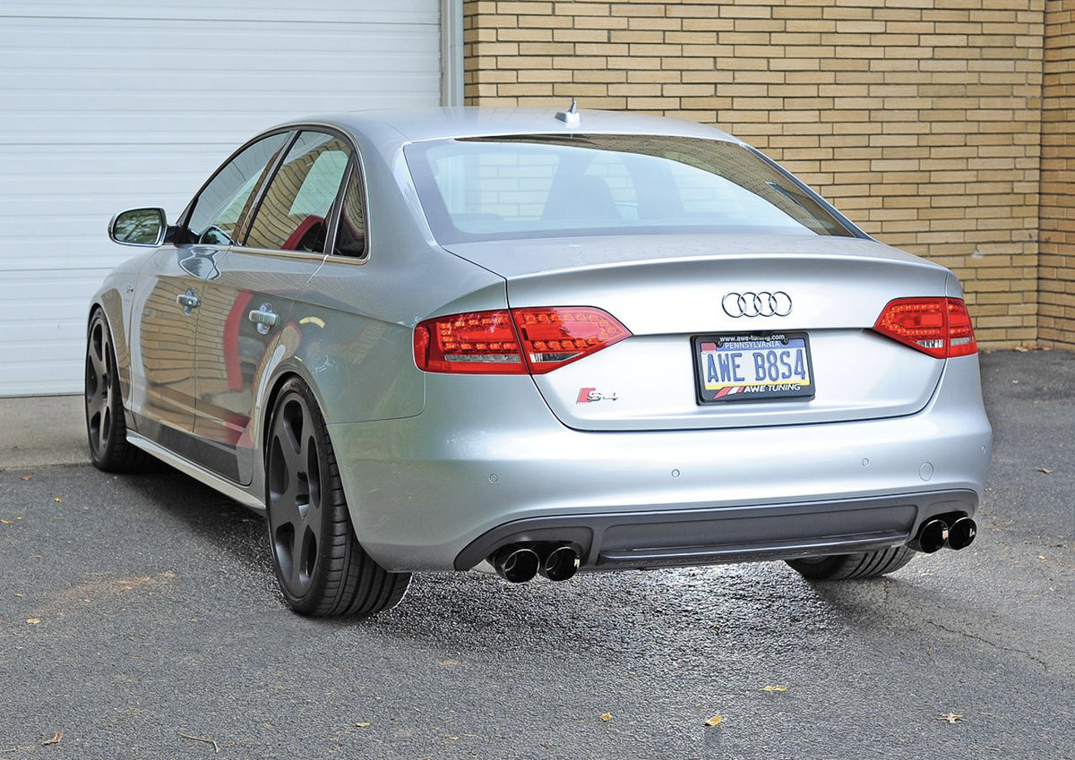 AWE Touring Edition Exhaust for Audi B8 S4 3.0T - 3.5" Diamond Black Tips