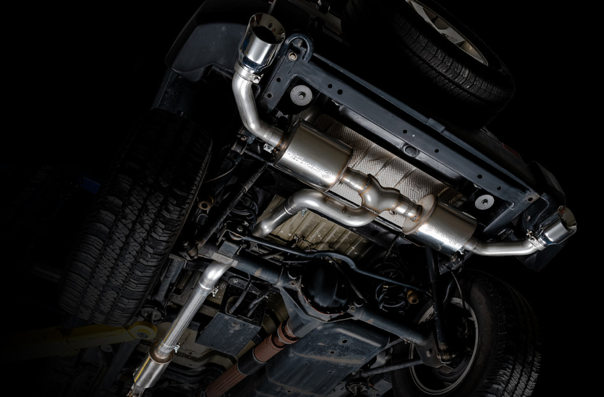 AWE Tread Edition Axleback Dual Exhaust for Jeep JK/JKU 3.6L - Chrome Silver Tips