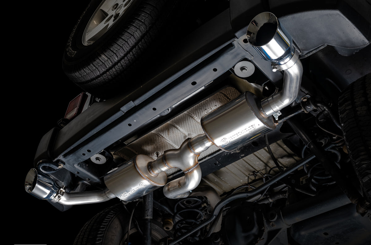 AWE Tread Edition Axleback Dual Exhaust for Jeep JK/JKU 3.6L - Chrome Silver Tips