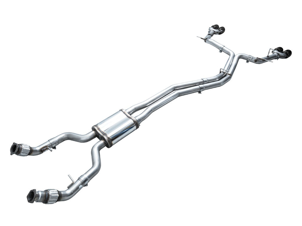 AWE Track Edition Exhaust for Audi C8 S6/S7 - 4.5" Diamond Black Tips