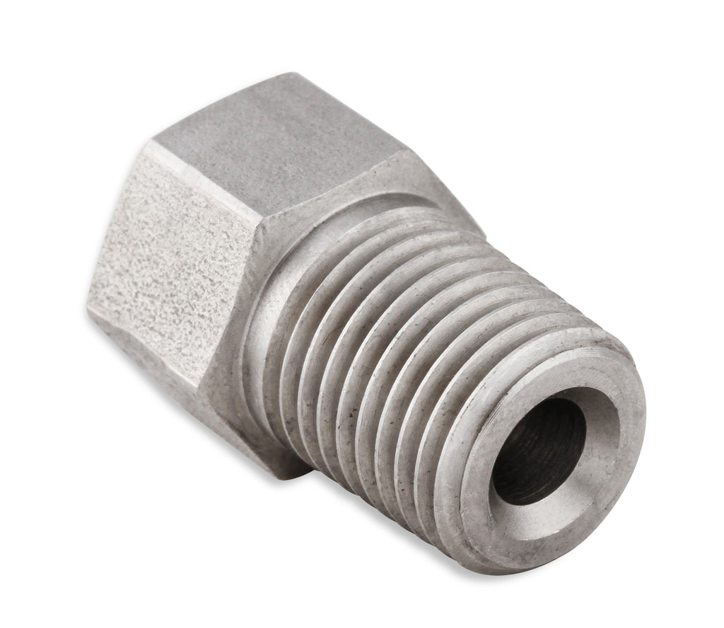 Hardline Adapter - Stainless Steel - 1/4" NPT Male to 1/2"-20 Inverted Flare Female