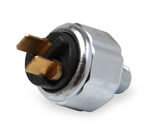 Brake Light switch Kit - Includes Pressure activated switch, brass tee, and Inverted flare plug.  Fits most brake hardline w/ 3/8"-24 inverted flare tube nuts.