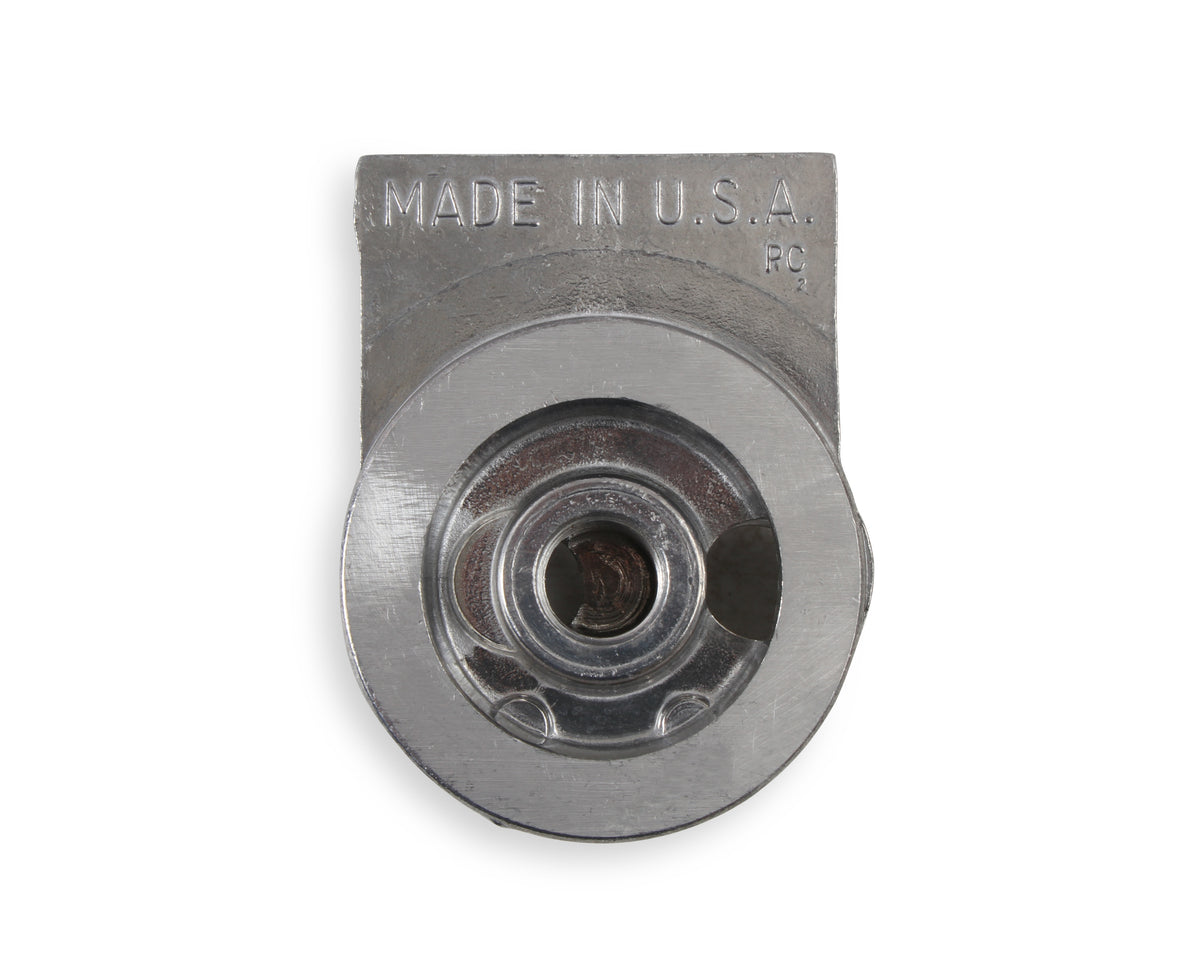 Cast Remote Oil Filter Mount Kit with 1/2" NPT facing upward - Female 3/4"- 16 Thread for Single Filter Mount.