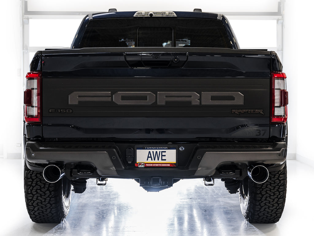 AWE SwitchPath™ Exhaust for Gen 3 Raptor - Chrome Silver Tips