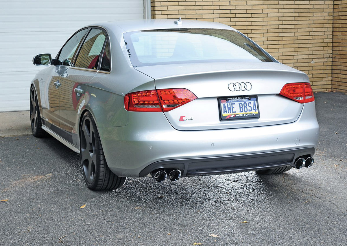 AWE Touring Edition Exhaust for Audi B8 S4 3.0T - 3.5" Chrome Silver Tips