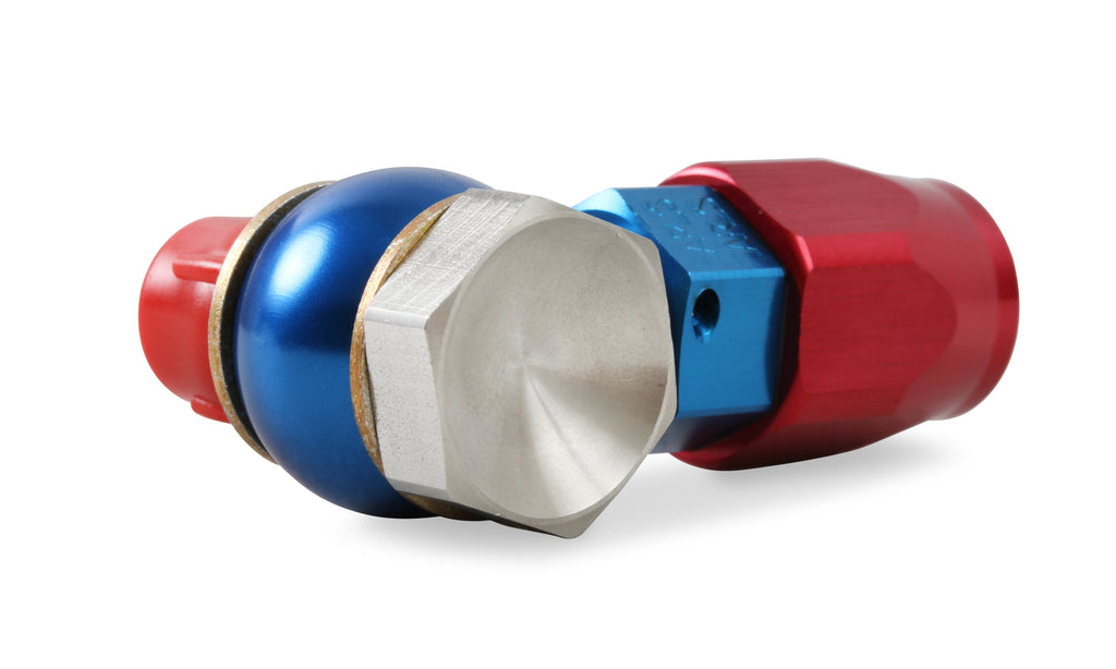 Earls 9/16"-24 Bango Swivel-Seal® Hose End AN -6 Red/Blue