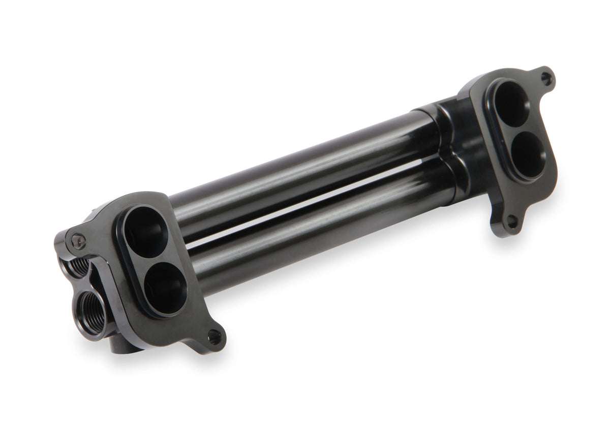 Fits 2015 & Up Gen III Hemi 6.2L Hellcat Engines.  1.875" Shorter than the factory Manifold for Extra Firewall Clearance. -10 Female O-Ring Port Inlet & Outlet.