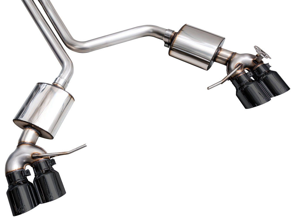 AWE Touring Edition Catback Exhaust for '22+ Porsche Macan 2.9TT - Diamond Black Tips