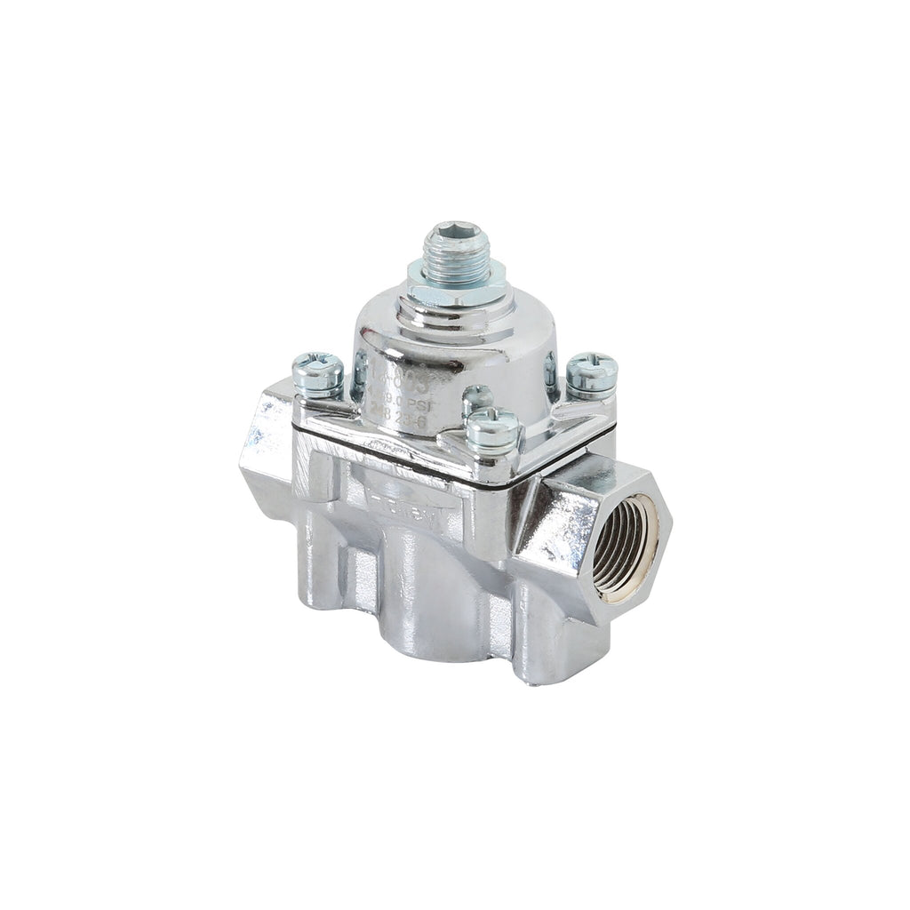 Earl's fuel pressure regulator, Chrome Plated, 4-9 PSI.