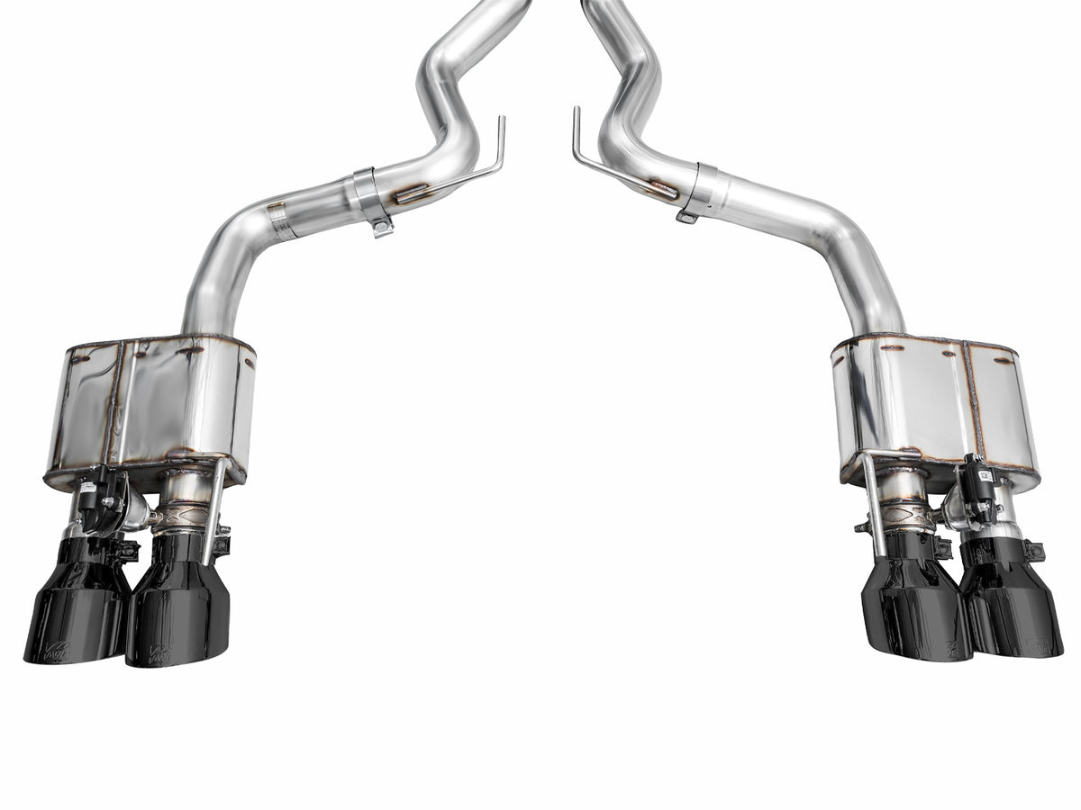 AWE SwitchPath™ Exhaust for S650 Ford Mustang GT Fastback - Quad Diamond Black Tips